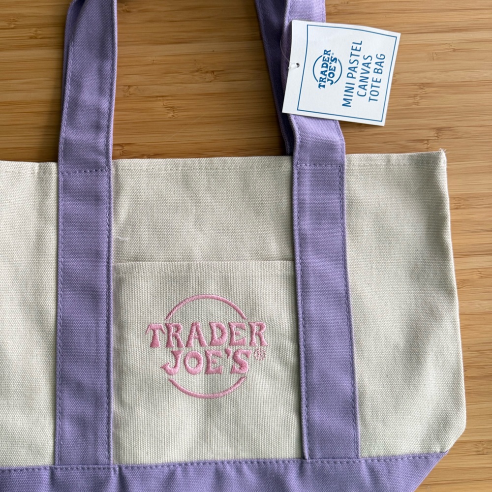 NWT Trader Joe's Mini Tote Bag (2026 Spring Pastel)  Lovely Lavender 🛍️